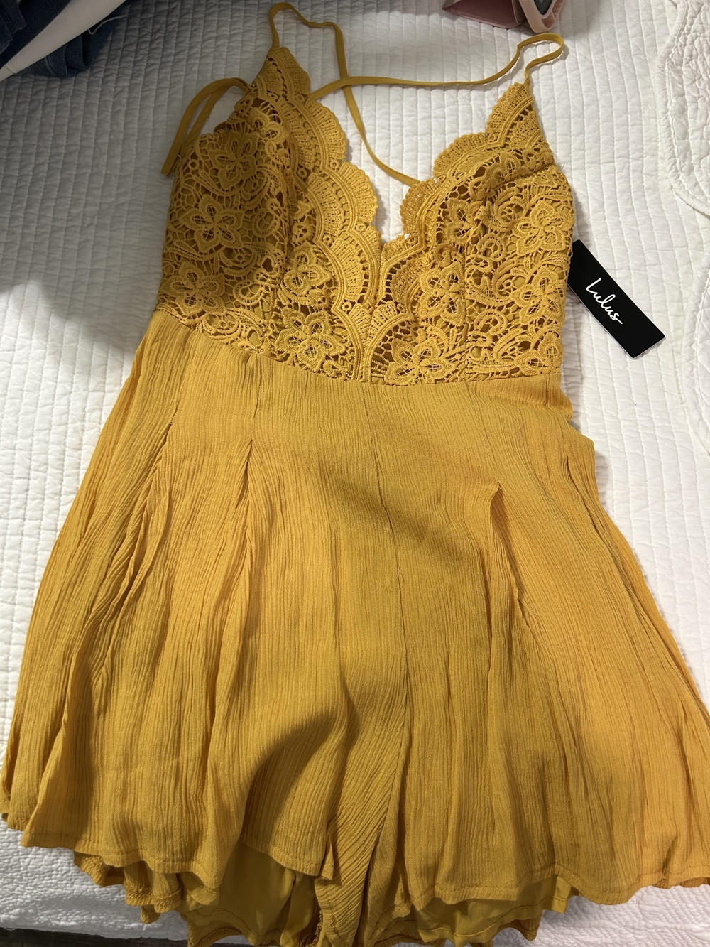 Lulu's Mustard Yellow Casual Romper